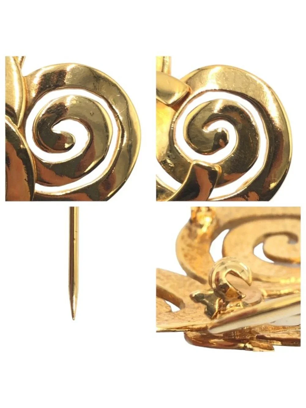 Chanel Vintage CC Logo Gold Metal Brooch